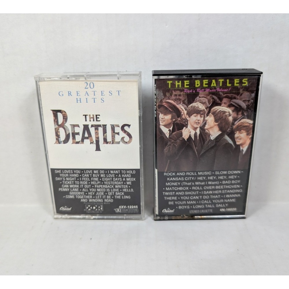 The Beatles Cassette Rock n Roll Music Vol 1 & 20 Greatest Hits Vintage Tested